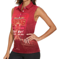 Custom Norge Football 2026 Women Sleeveless Polo Shirt Glorious Victory