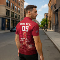 Custom Norge Football 2026 Zipper Polo Shirt Glorious Victory