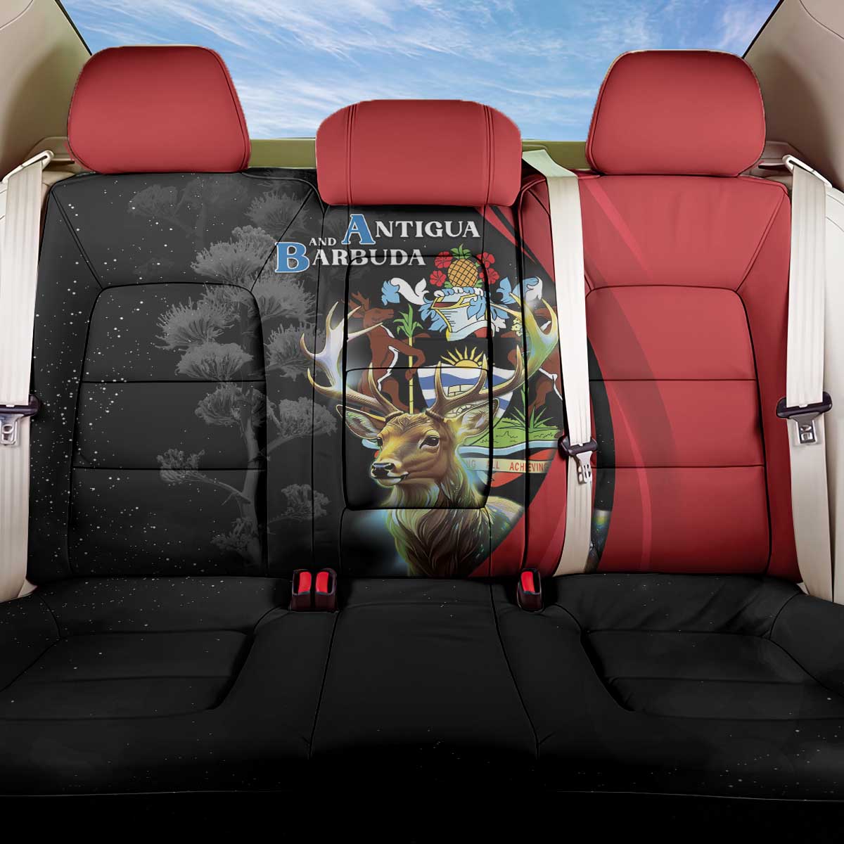 Antigua And Barbuda 1981 Back Car Seat Cover Happy Independence Day - Wonder Print Shop