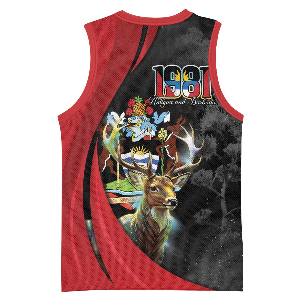 Antigua And Barbuda 1981 Basketball Jersey Happy Independence Day - Wonder Print Shop