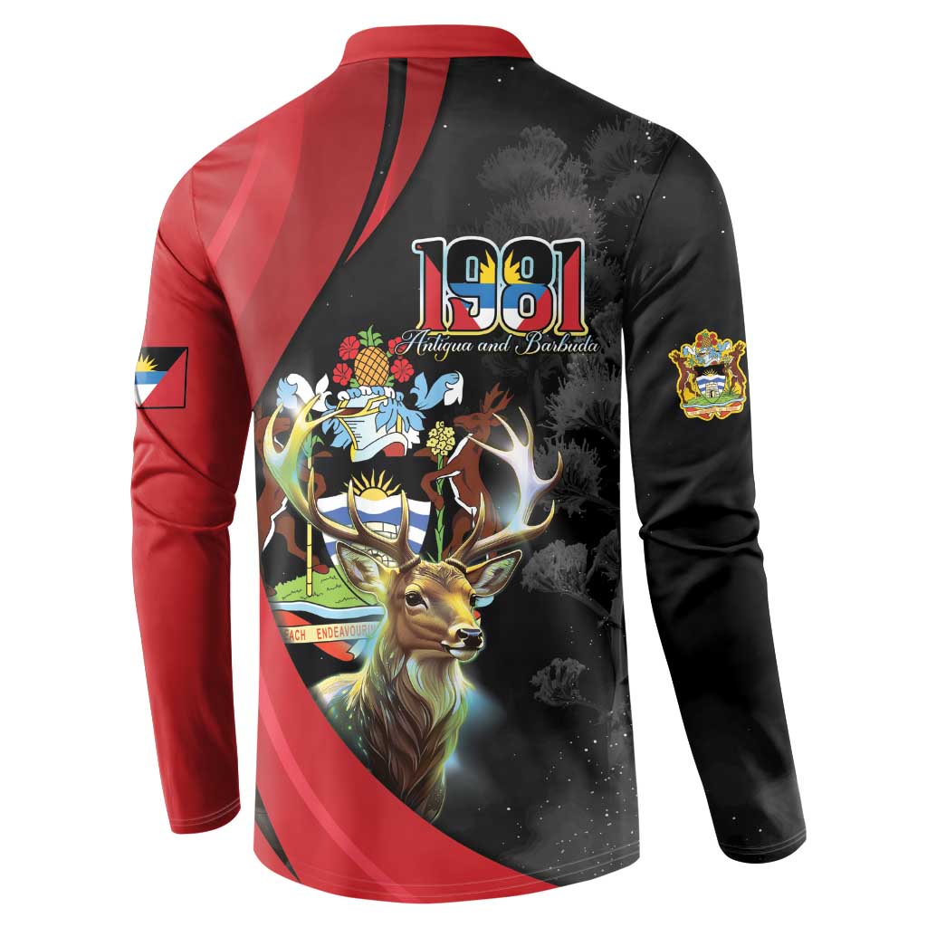 Antigua And Barbuda 1981 Button Sweatshirt Happy Independence Day - Wonder Print Shop