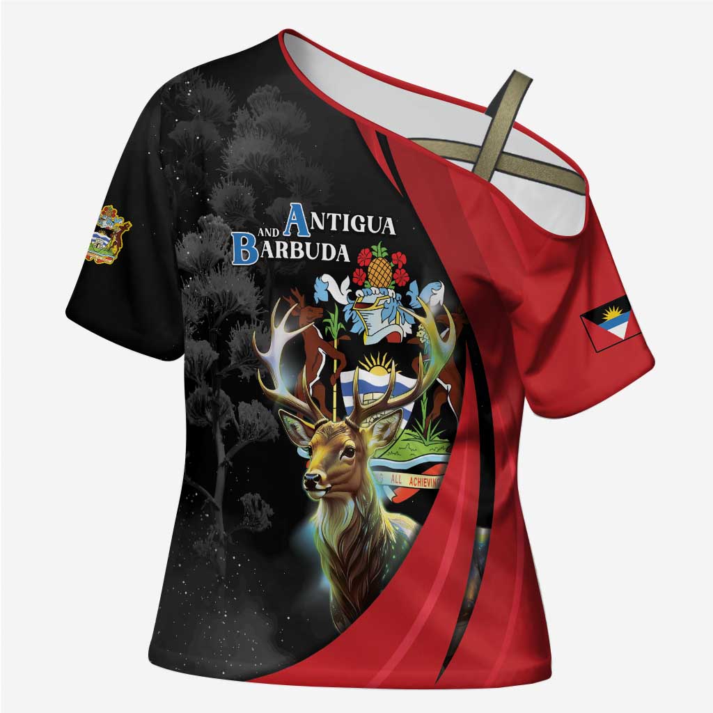 Antigua And Barbuda 1981 Cross Shoulder Shirt Happy Independence Day - Wonder Print Shop