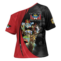 Antigua And Barbuda 1981 Cross Shoulder Shirt Happy Independence Day - Wonder Print Shop