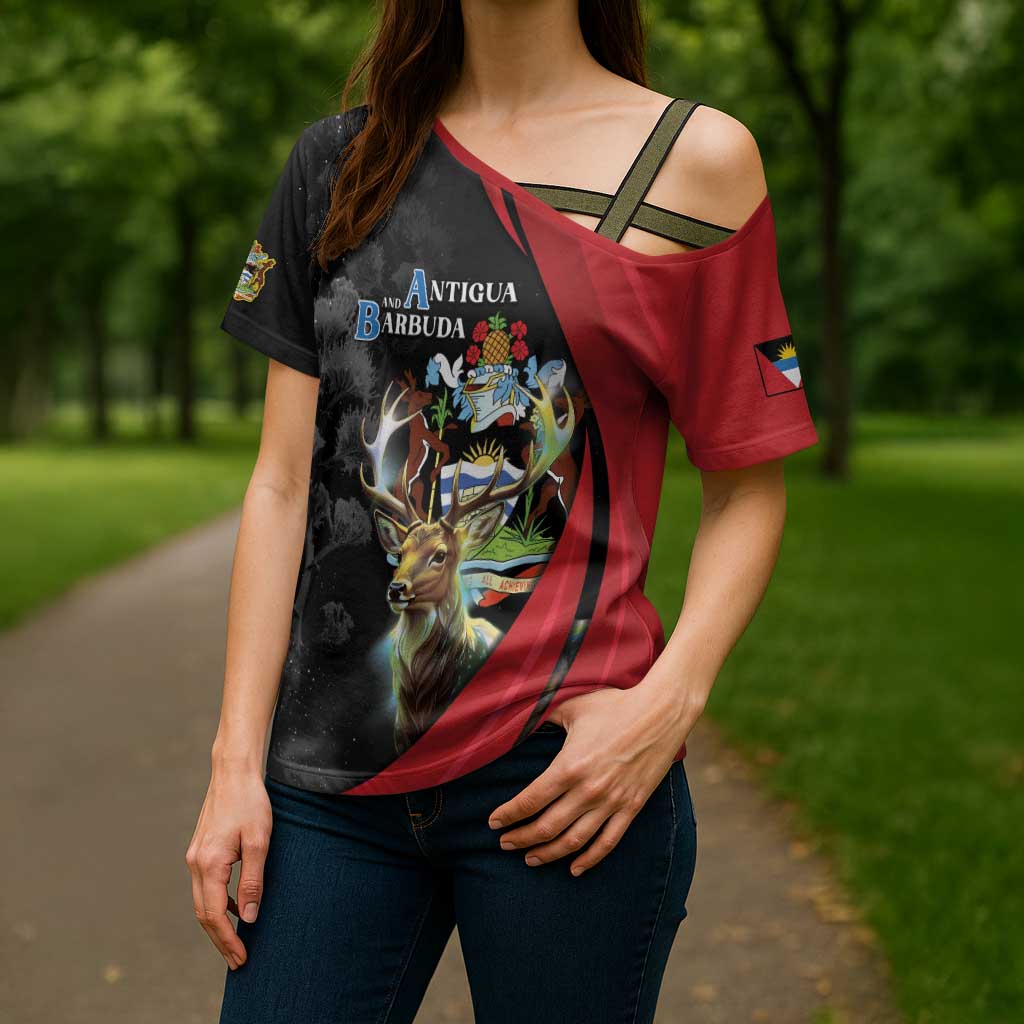 Antigua And Barbuda 1981 Cross Shoulder Shirt Happy Independence Day - Wonder Print Shop