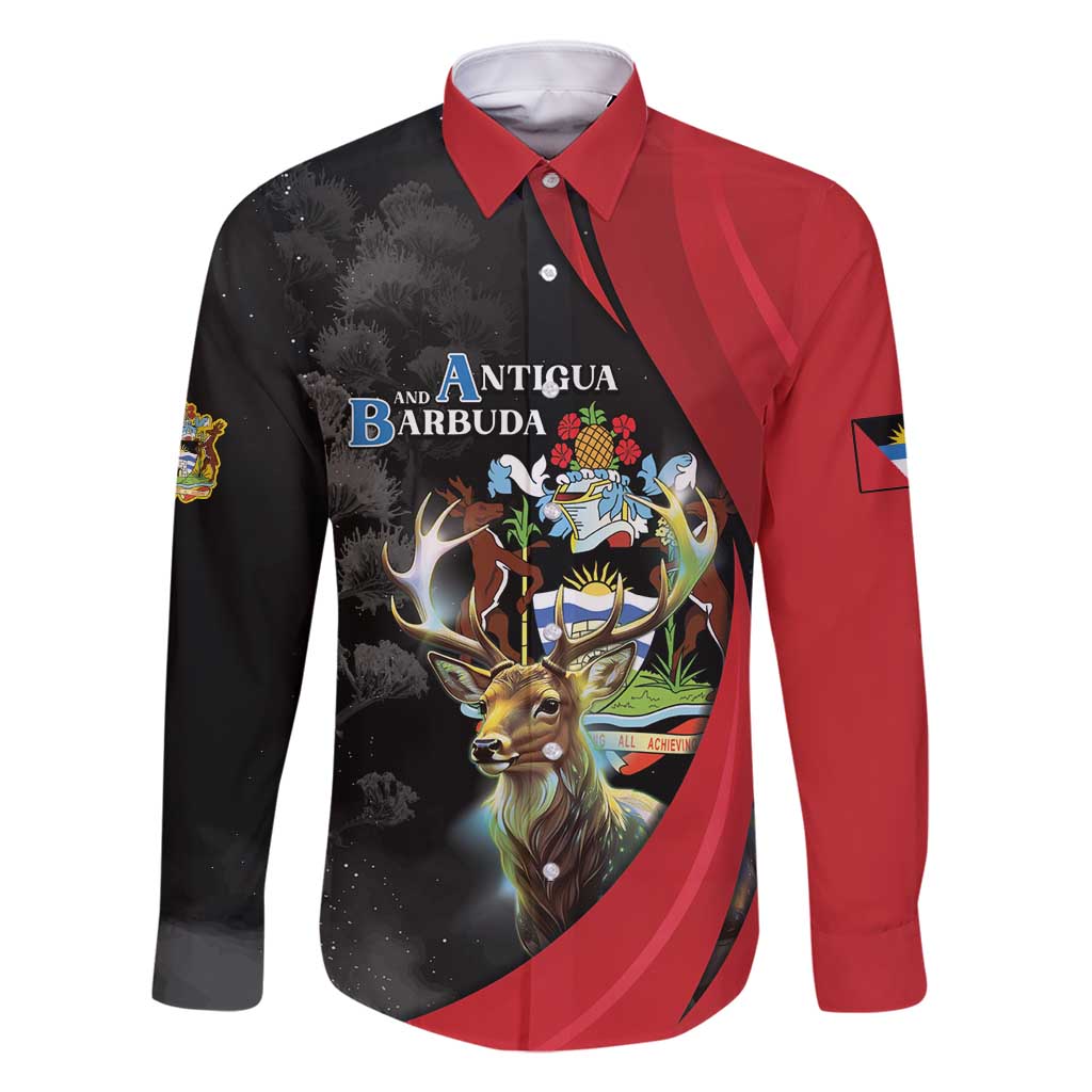 Antigua And Barbuda 1981 Family Matching Long Sleeve Bodycon Dress and Hawaiian Shirt Happy Independence Day - Wonder Print Shop