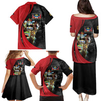 Antigua And Barbuda 1981 Family Matching Puletasi and Hawaiian Shirt Happy Independence Day - Wonder Print Shop