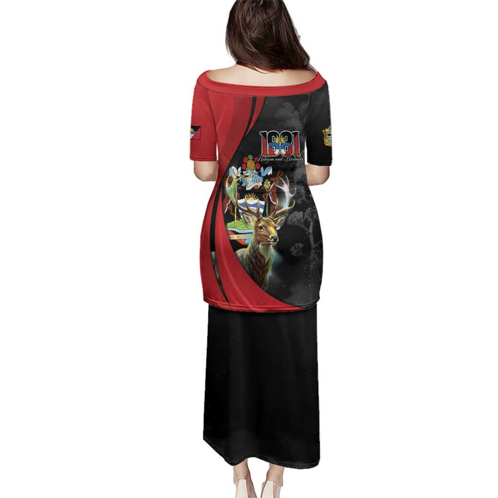 Antigua And Barbuda 1981 Family Matching Puletasi and Hawaiian Shirt Happy Independence Day - Wonder Print Shop