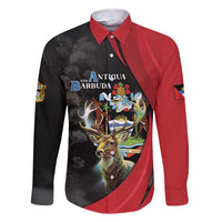 Antigua And Barbuda 1981 Family Matching Short Sleeve Bodycon Dress and Hawaiian Shirt Happy Independence Day - Wonder Print Shop