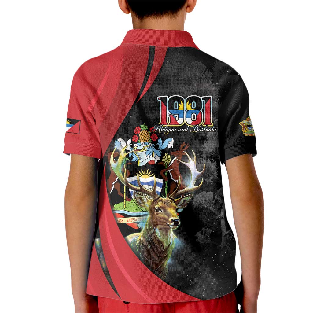 Antigua And Barbuda 1981 Kid Polo Shirt Happy Independence Day - Wonder Print Shop
