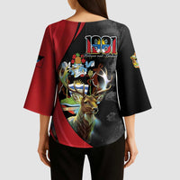 Antigua And Barbuda 1981 Kimono Sleeve Blouse Happy Independence Day - Wonder Print Shop