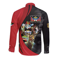 Antigua And Barbuda 1981 Long Sleeve Button Shirt Happy Independence Day - Wonder Print Shop