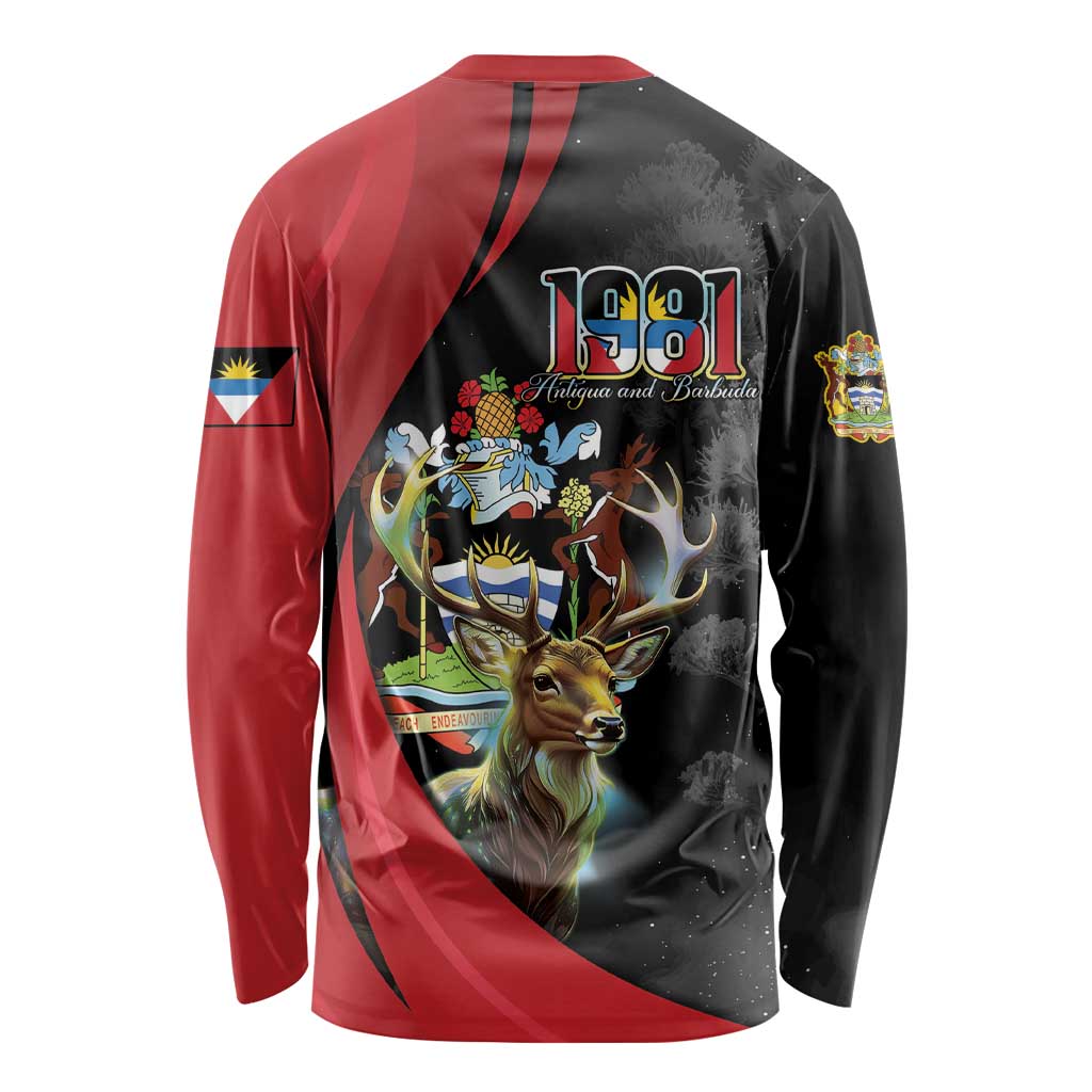 Antigua And Barbuda 1981 Long Sleeve Shirt Happy Independence Day - Wonder Print Shop