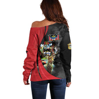 Antigua And Barbuda 1981 Off Shoulder Sweater Happy Independence Day - Wonder Print Shop