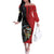 Antigua And Barbuda 1981 Off The Shoulder Long Sleeve Dress Happy Independence Day - Wonder Print Shop