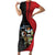 Antigua And Barbuda 1981 Short Sleeve Bodycon Dress Happy Independence Day - Wonder Print Shop