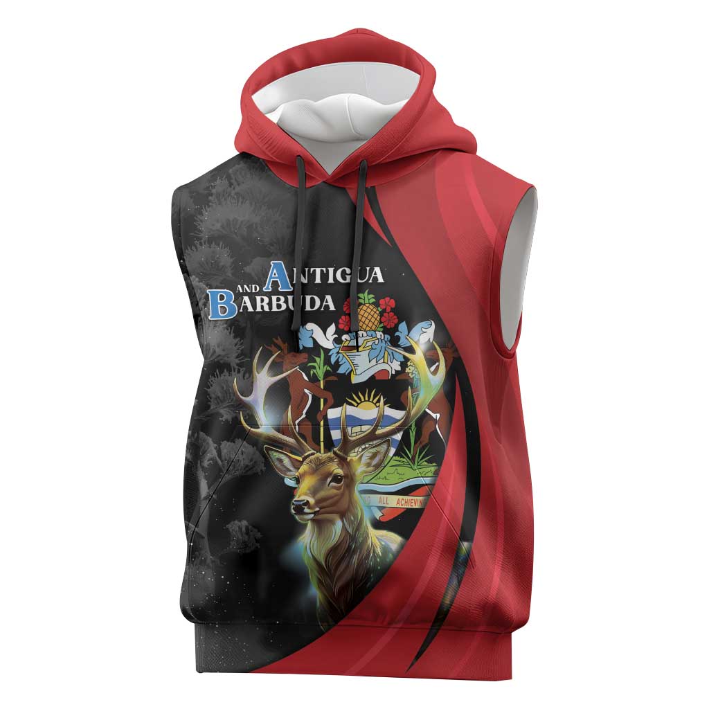 Antigua And Barbuda 1981 Sleeveless Hoodie Happy Independence Day - Wonder Print Shop