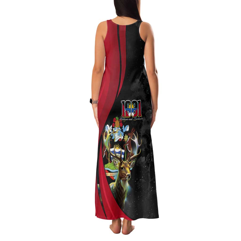 Antigua And Barbuda 1981 Tank Maxi Dress Happy Independence Day - Wonder Print Shop