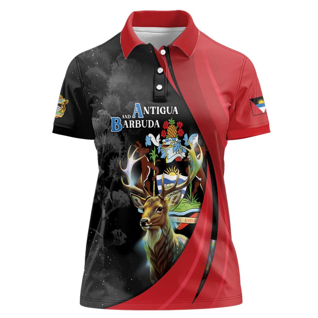 Antigua And Barbuda 1981 Women Polo Shirt Happy Independence Day - Wonder Print Shop