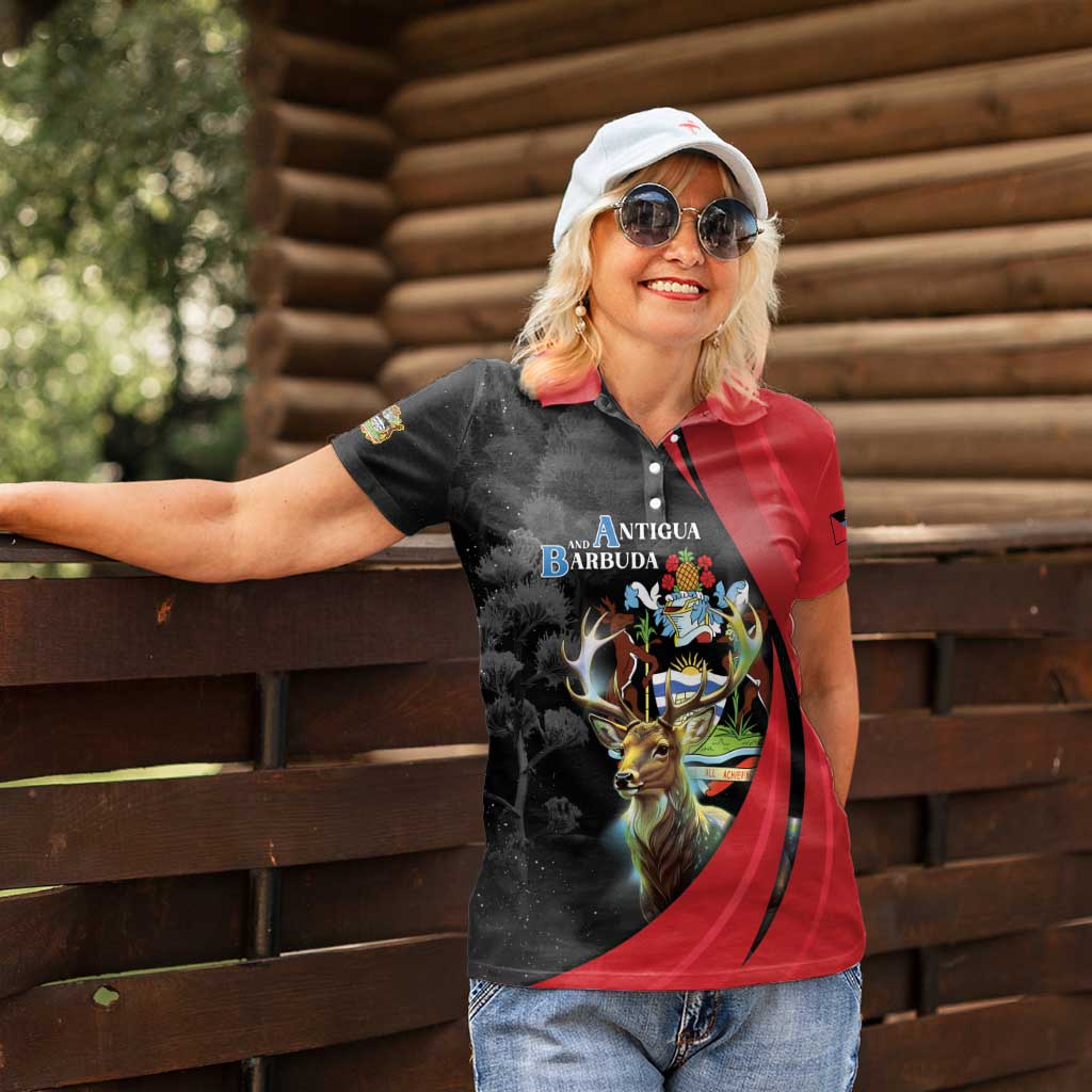 Antigua And Barbuda 1981 Women Polo Shirt Happy Independence Day - Wonder Print Shop