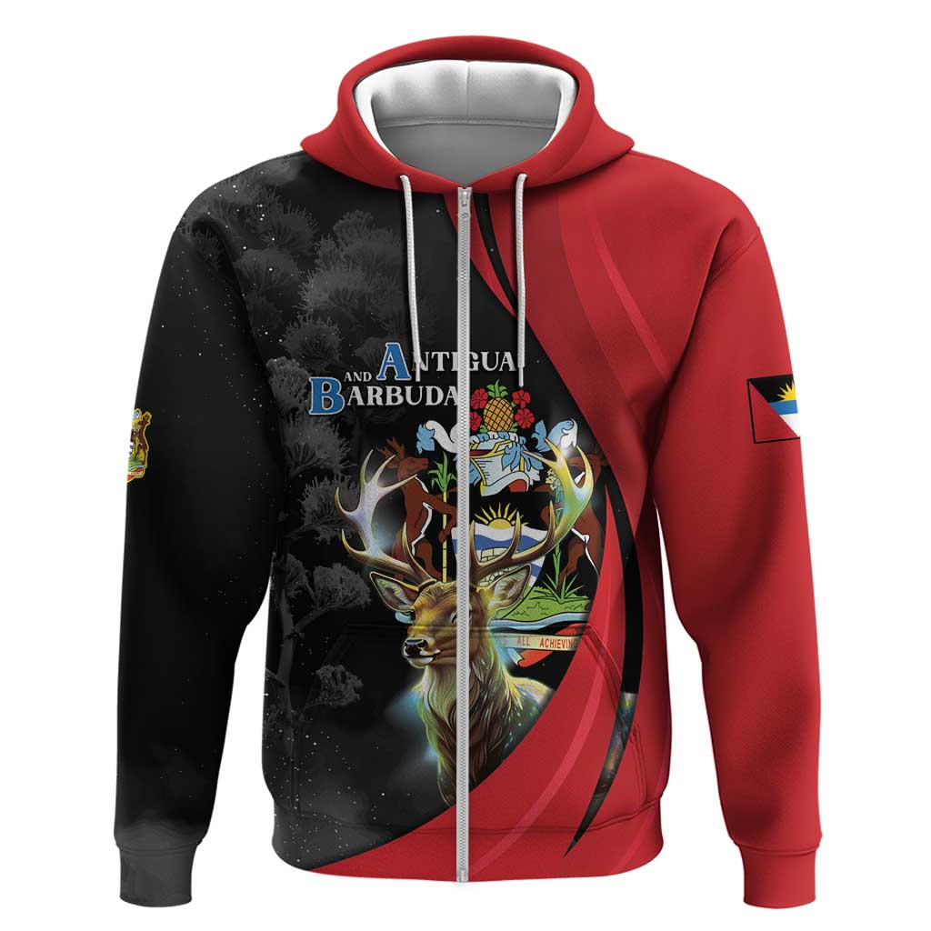 Antigua And Barbuda 1981 Zip Hoodie Happy Independence Day - Wonder Print Shop