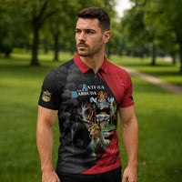 Antigua And Barbuda 1981 Zipper Polo Shirt Happy Independence Day - Wonder Print Shop