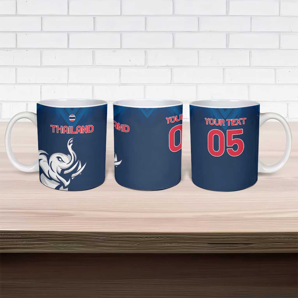 Custom Thailand Football Ceramic Mug Go Champions - Wonder Print Shop