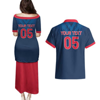 Custom Thailand Football Couples Matching Puletasi and Hawaiian Shirt Go Champions - Wonder Print Shop