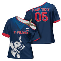 Custom Thailand Football Cross Shoulder Shirt Go Champions - Wonder Print Shop
