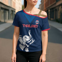 Custom Thailand Football Cross Shoulder Shirt Go Champions - Wonder Print Shop