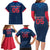 Custom Thailand Football Family Matching Long Sleeve Bodycon Dress and Hawaiian Shirt Go Champions - Wonder Print Shop