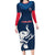 Custom Thailand Football Family Matching Long Sleeve Bodycon Dress and Hawaiian Shirt Go Champions - Wonder Print Shop