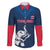 Custom Thailand Football Family Matching Off The Shoulder Long Sleeve Dress and Hawaiian Shirt Go Champions - Wonder Print Shop