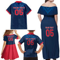Custom Thailand Football Family Matching Off Shoulder Maxi Dress and Hawaiian Shirt Go Champions - Wonder Print Shop