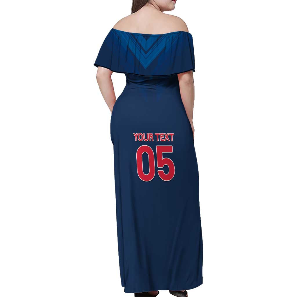 Custom Thailand Football Family Matching Off Shoulder Maxi Dress and Hawaiian Shirt Go Champions - Wonder Print Shop