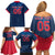 Custom Thailand Football Family Matching Off Shoulder Short Dress and Hawaiian Shirt Go Champions - Wonder Print Shop