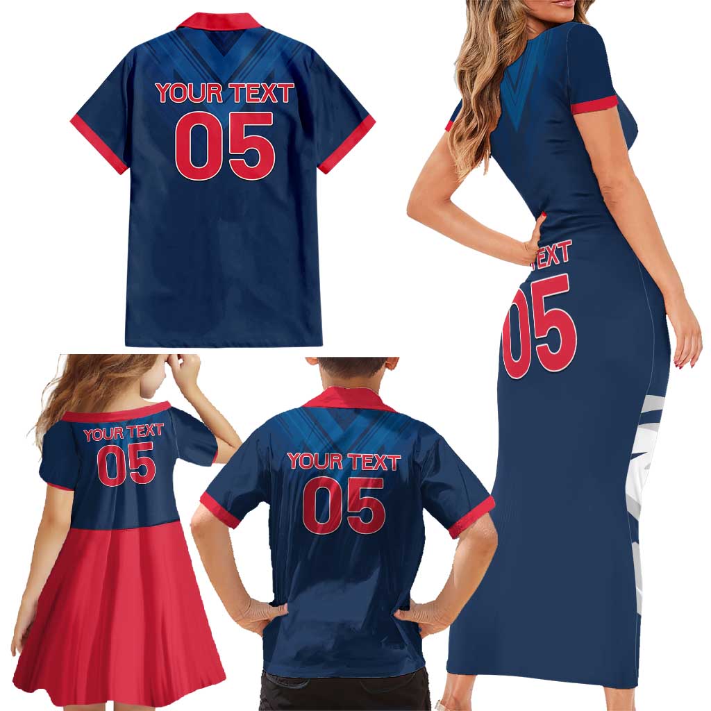 Custom Thailand Football Family Matching Short Sleeve Bodycon Dress and Hawaiian Shirt Go Champions - Wonder Print Shop