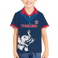 Custom Thailand Football Family Matching Short Sleeve Bodycon Dress and Hawaiian Shirt Go Champions - Wonder Print Shop