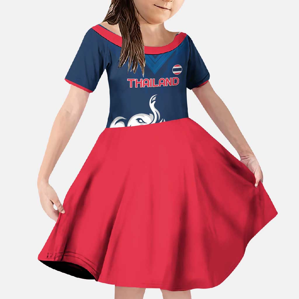 Custom Thailand Football Family Matching Summer Maxi Dress and Hawaiian Shirt Go Champions - Wonder Print Shop