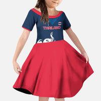Custom Thailand Football Family Matching Summer Maxi Dress and Hawaiian Shirt Go Champions - Wonder Print Shop