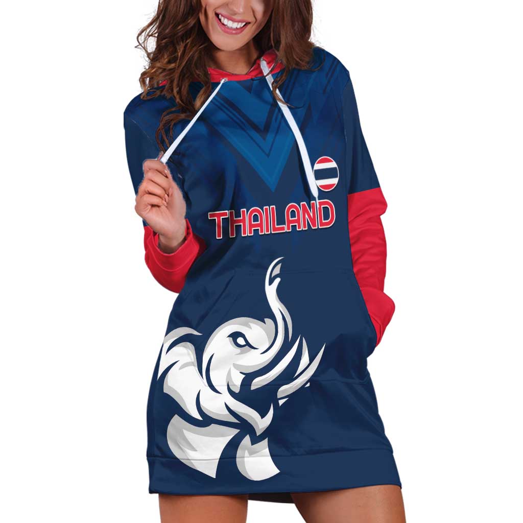 Custom Thailand Football Hoodie Dress Go Champions - Wonder Print Shop