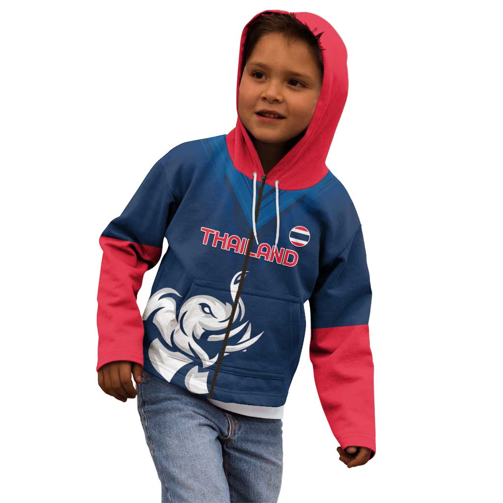 Custom Thailand Football Kid Hoodie Go Champions - Wonder Print Shop