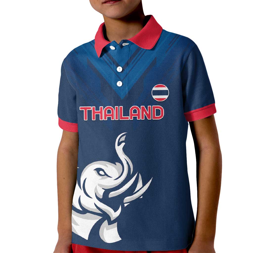 Custom Thailand Football Kid Polo Shirt Go Champions - Wonder Print Shop