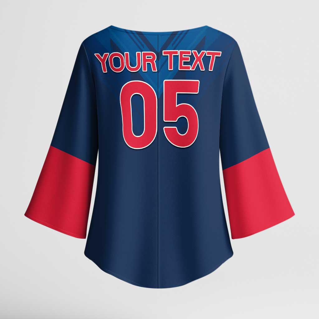 Custom Thailand Football Kimono Sleeve Blouse Go Champions - Wonder Print Shop