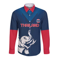Custom Thailand Football Long Sleeve Button Shirt Go Champions - Wonder Print Shop