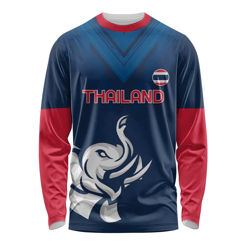 Custom Thailand Football Long Sleeve Shirt Go Champions - Wonder Print Shop