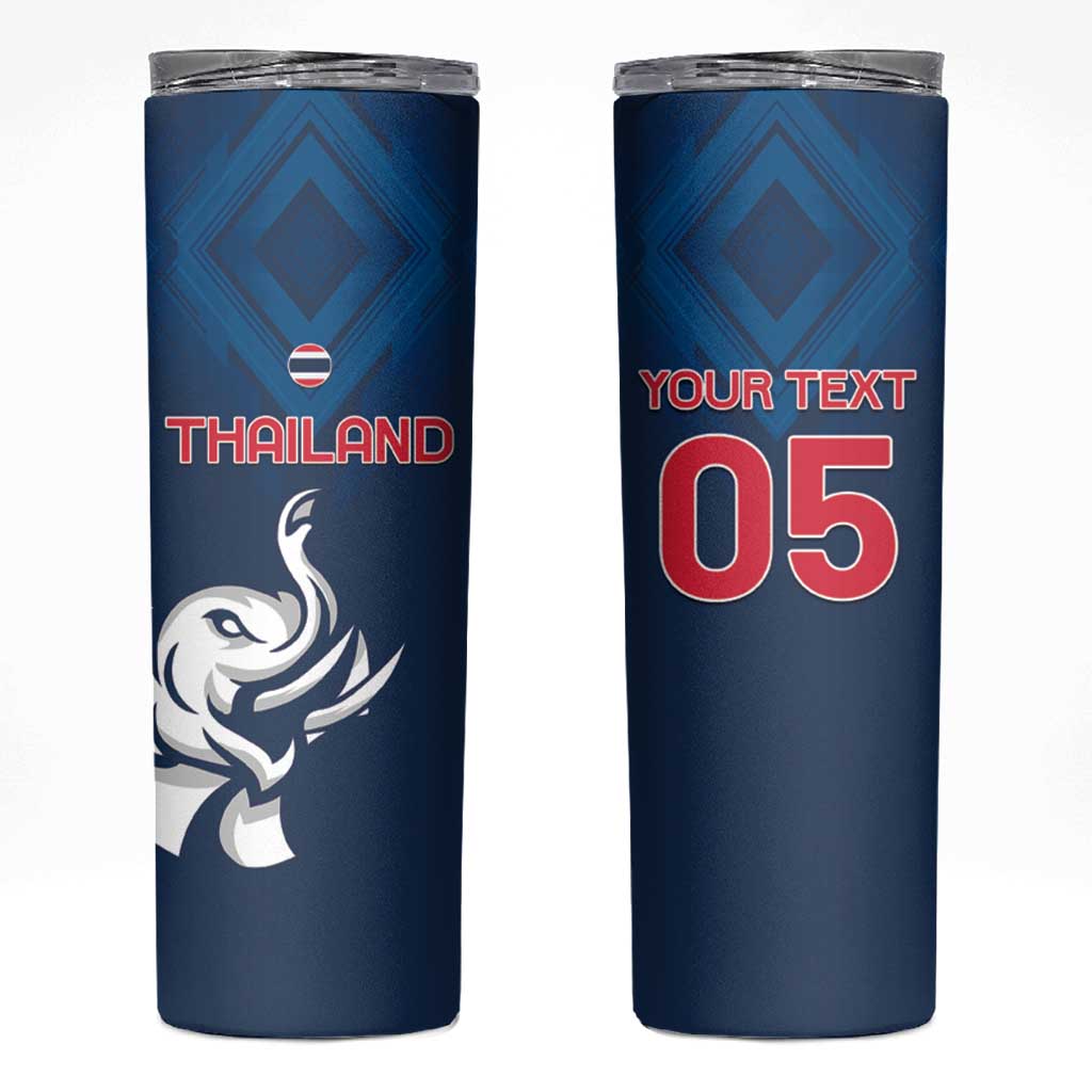 Custom Thailand Football Skinny Tumbler Go Champions - Wonder Print Shop