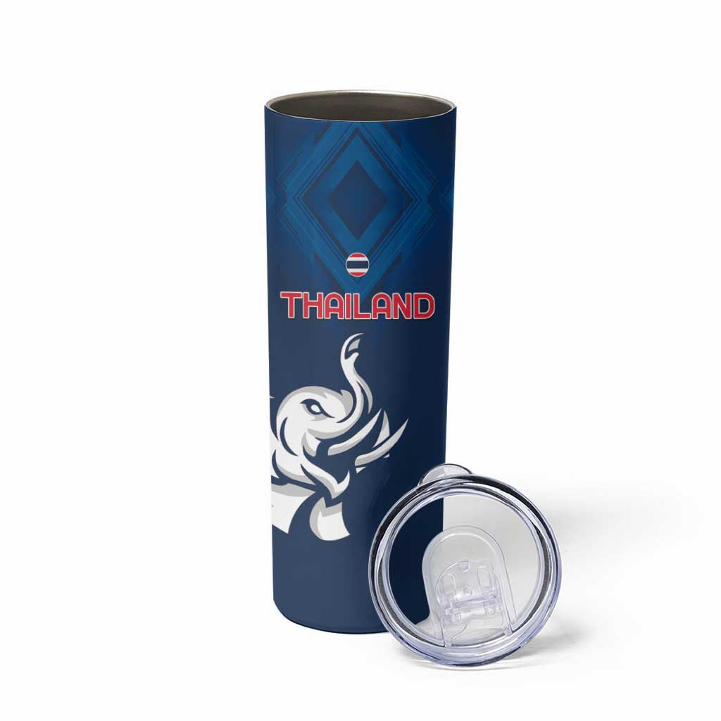Custom Thailand Football Skinny Tumbler Go Champions - Wonder Print Shop