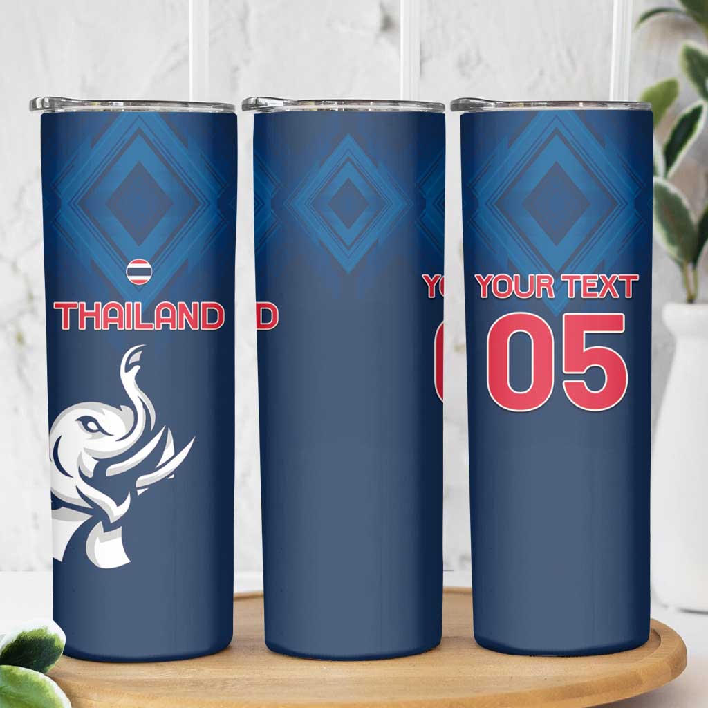 Custom Thailand Football Skinny Tumbler Go Champions - Wonder Print Shop