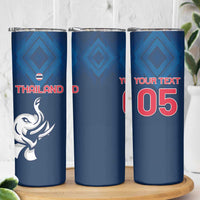 Custom Thailand Football Skinny Tumbler Go Champions - Wonder Print Shop