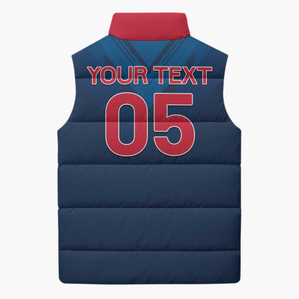 Custom Thailand Football Sleeveless Puffer Jacket Go Champions - Wonder Print Shop